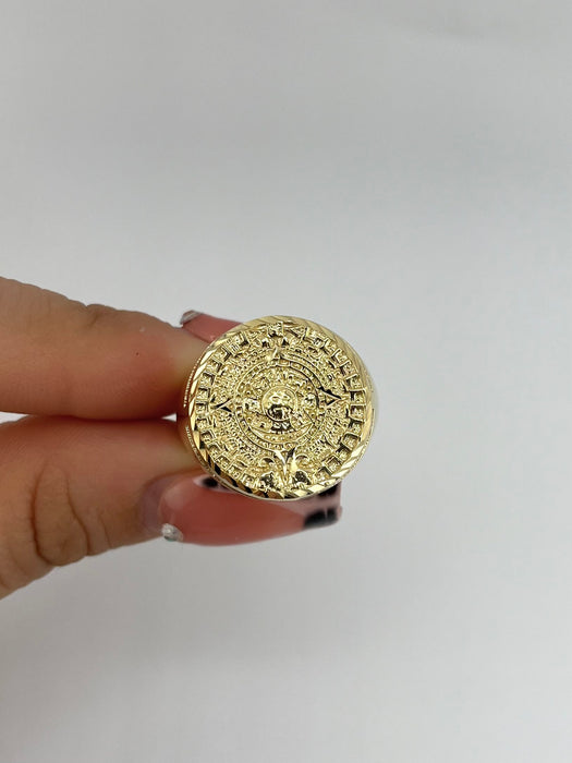 14k Gold Aztec Men’s Ring