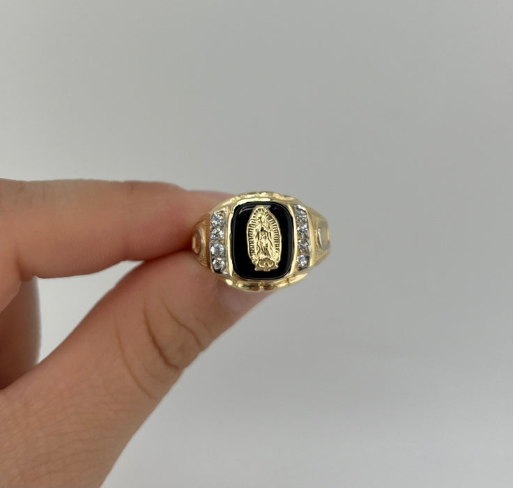 14k Gold Virgencita Men’s Ring . R65-02