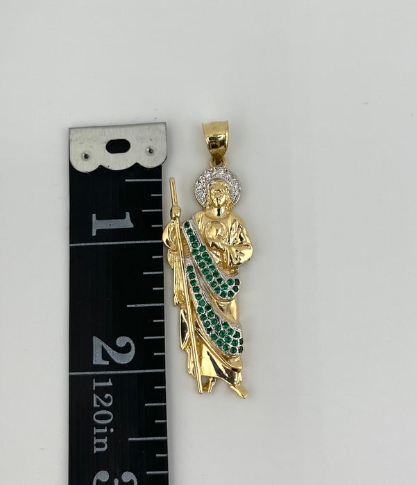 14k Gold Medium San Judas Pendant or Chain Set