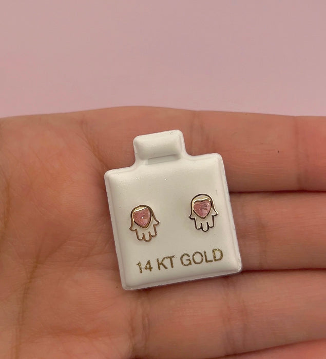 14K Gold Women’s Hamsa Earrings