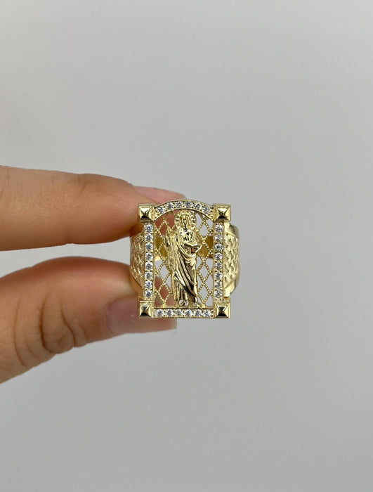 14k Gold Men’s San Judas Ring