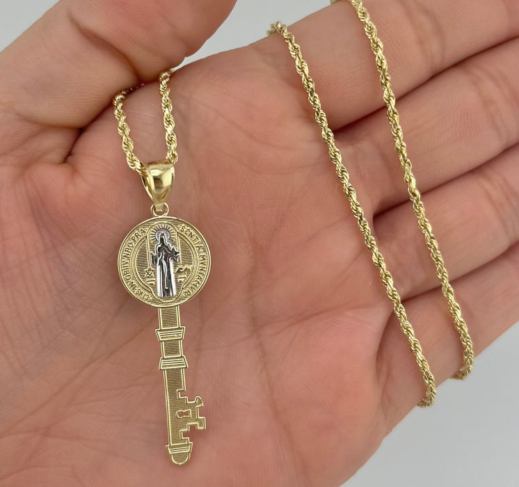 14k Gold San Benito Key Chain set
