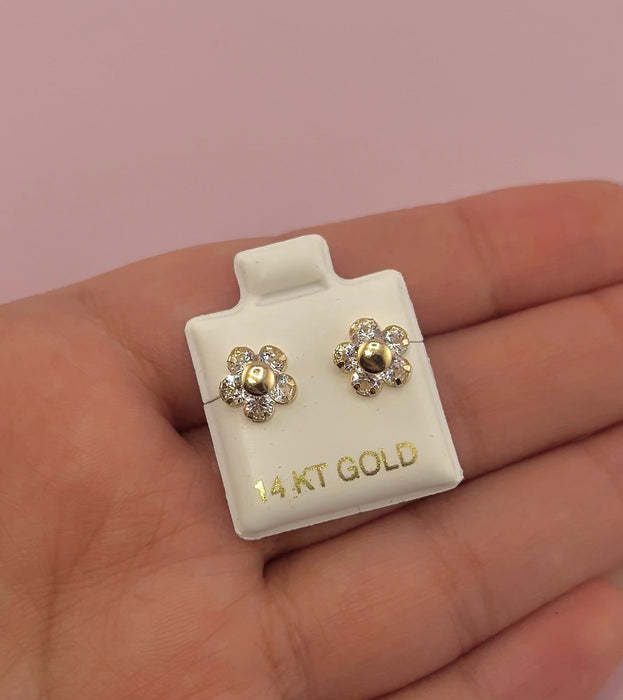 14K Gold Women’s Flower Earrings