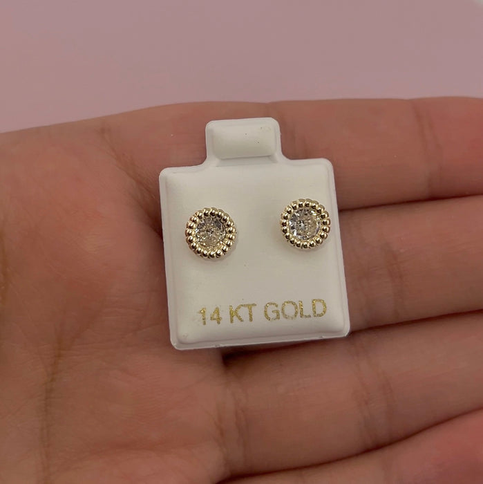 14K Gold Women’s Round Earrings