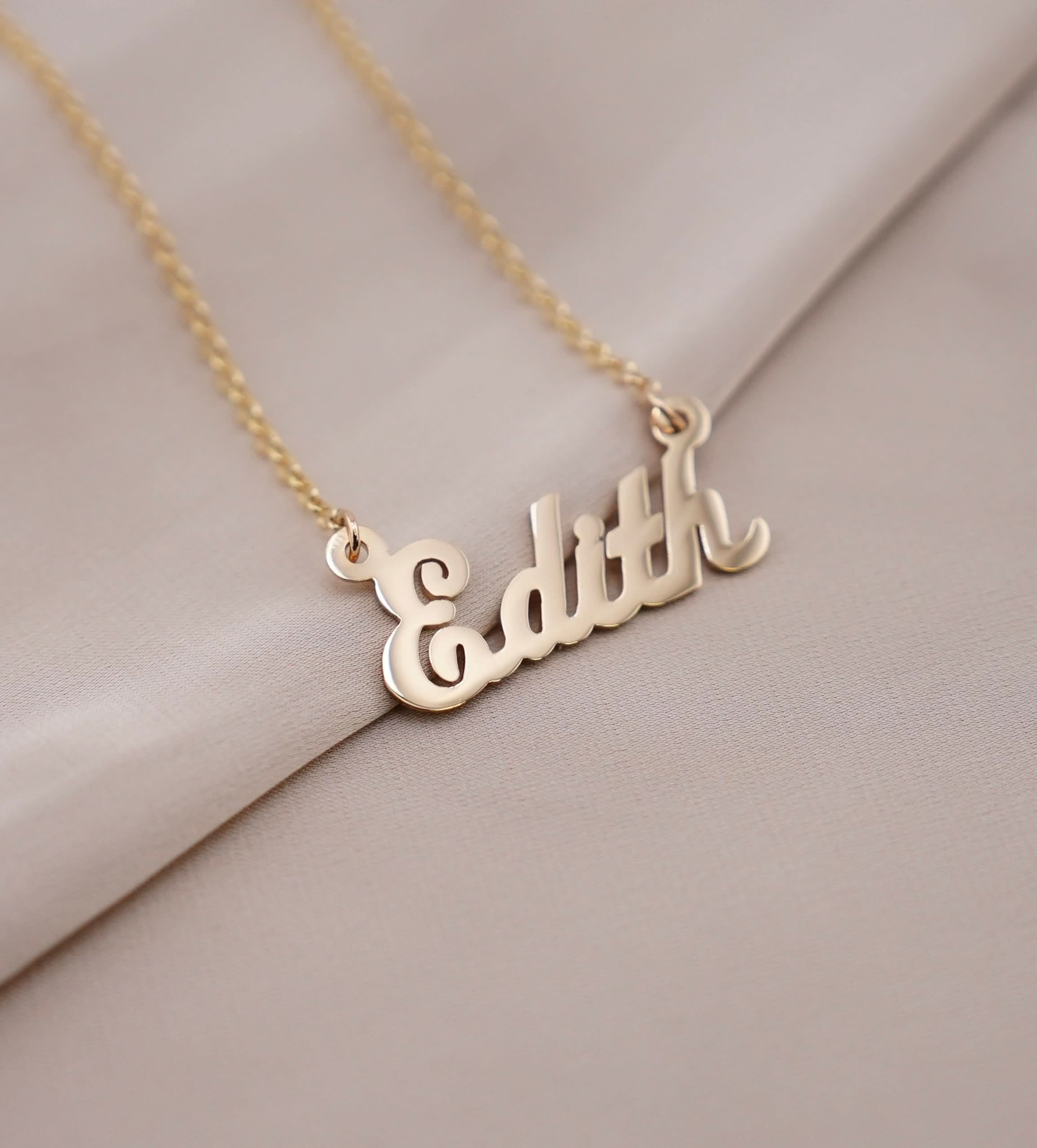 14k Gold Custom Name Necklace
