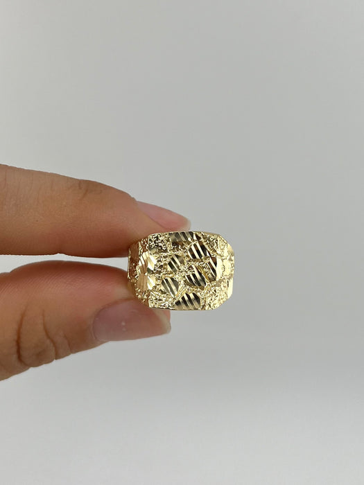 14k Gold Nugget Men’s Ring
