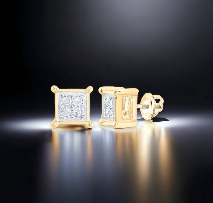 Diamond earrings 10k gold , 0.2ct approximately