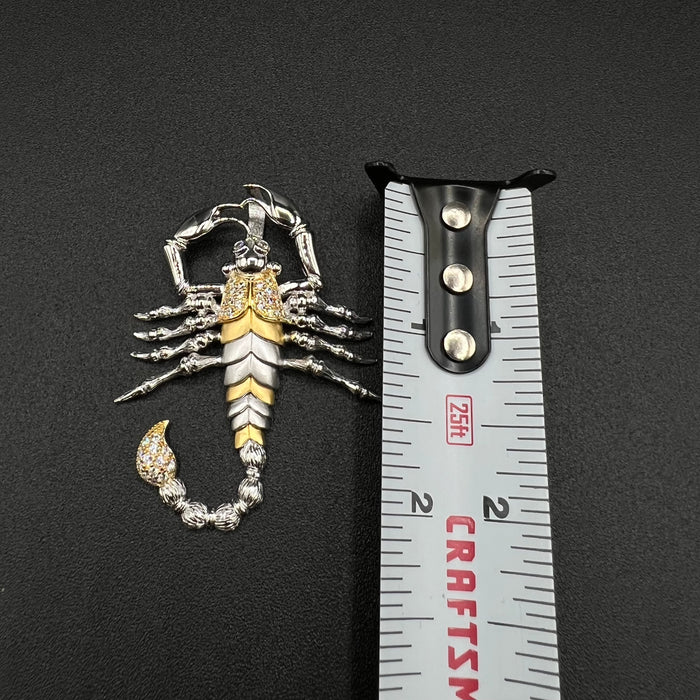 Silver .925 2 Tone Scorpion pendant or chain set!