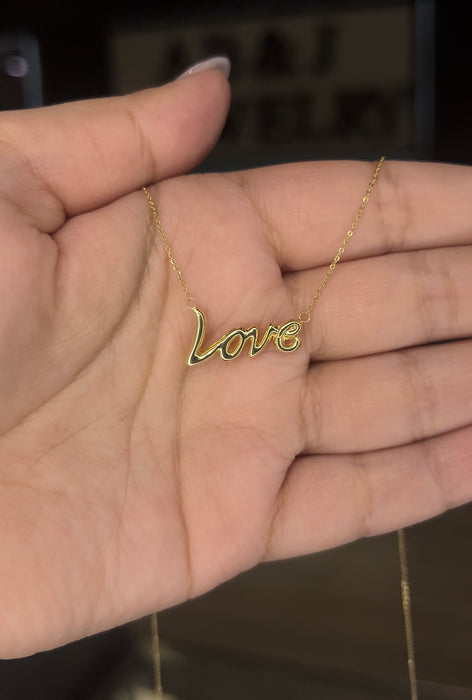 14K Gold Women’s Love Necklace