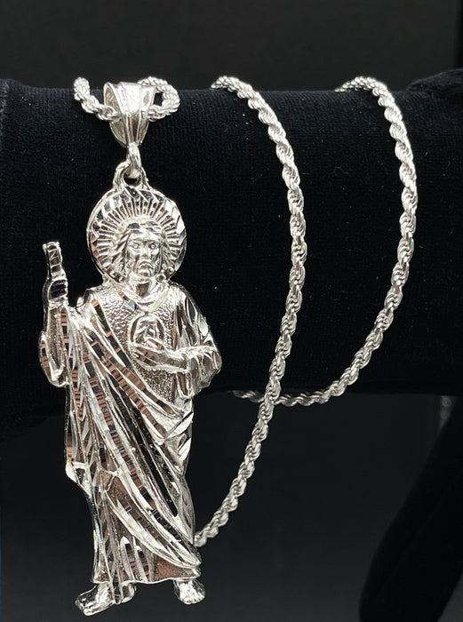Silver .925 Big San Judas  pendant or chain set!