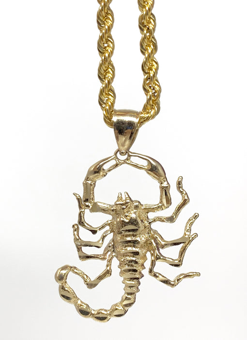 14k Gold Scorpion ! Medium  ( pendant or chain set )