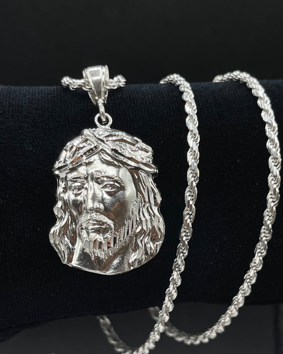 Silver .925 Medium Jesus pendant or chain set!