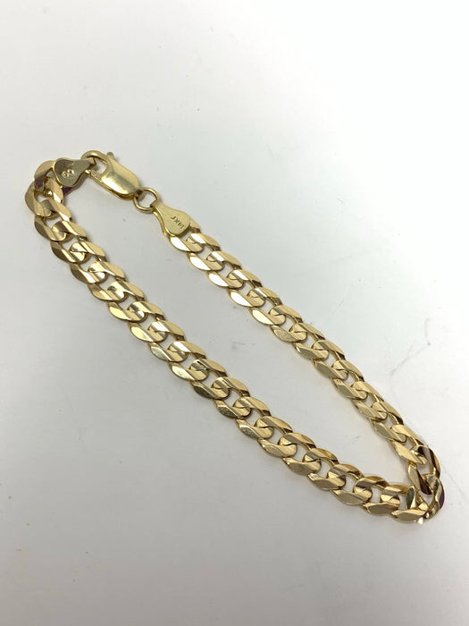14k Gold Solid Cuban Men’s Bracelet 6.9mm 8.5 inch