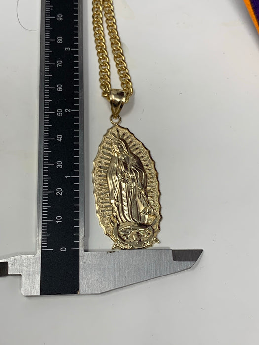 14k Gold Virgin Mary Medium  ( pendant or chain set )