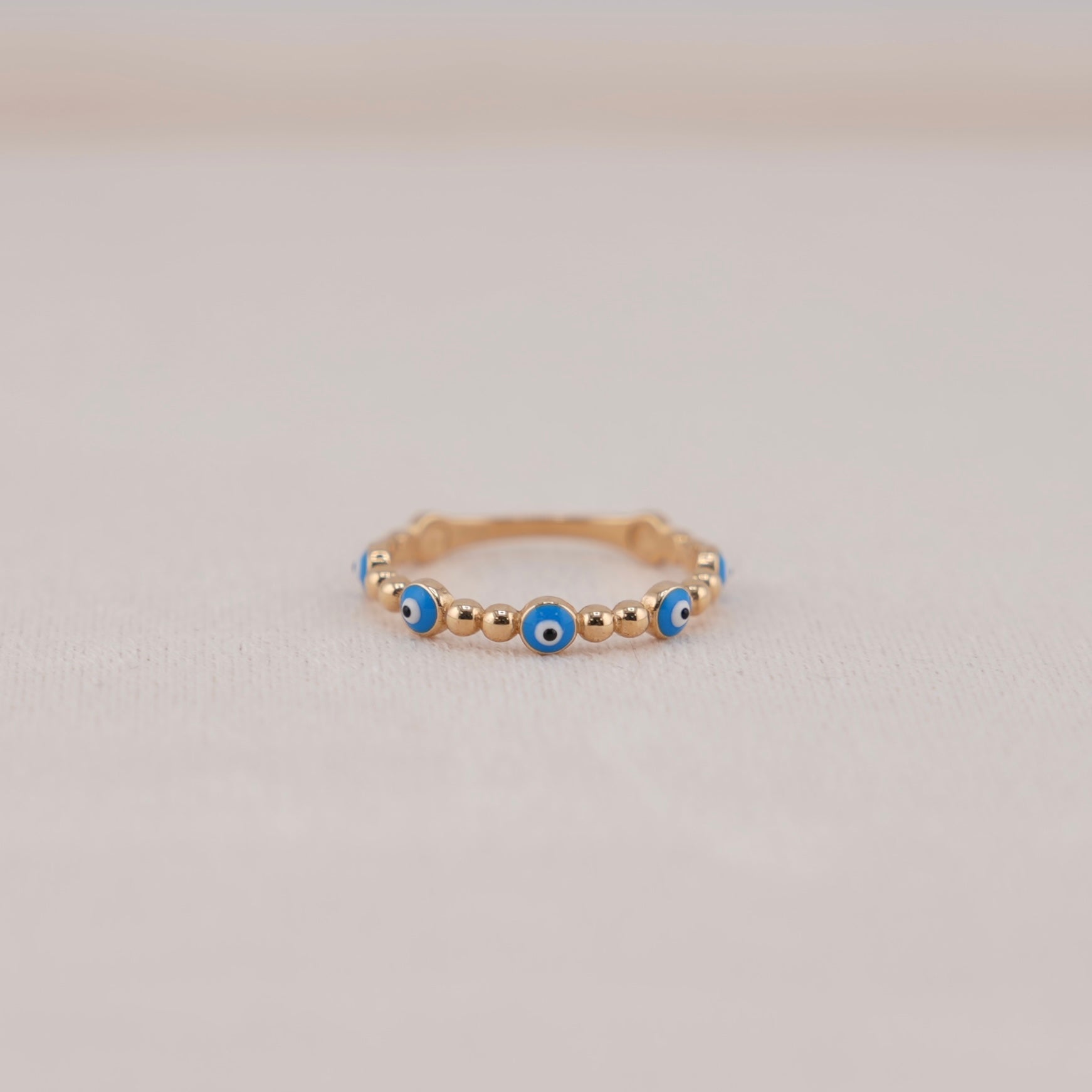 14k Gold Evil Eye Ring