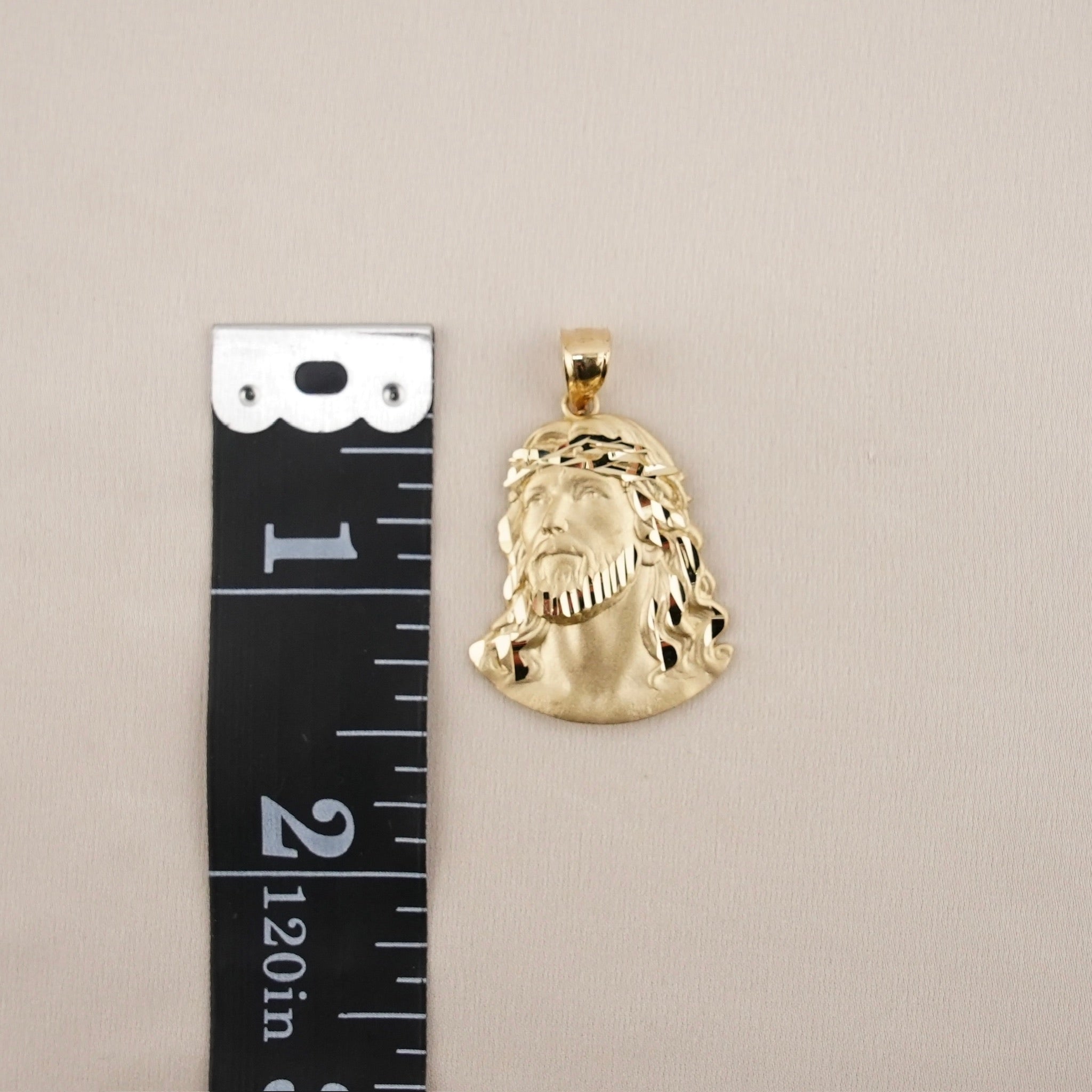 14k Gold Jesus Chain Set