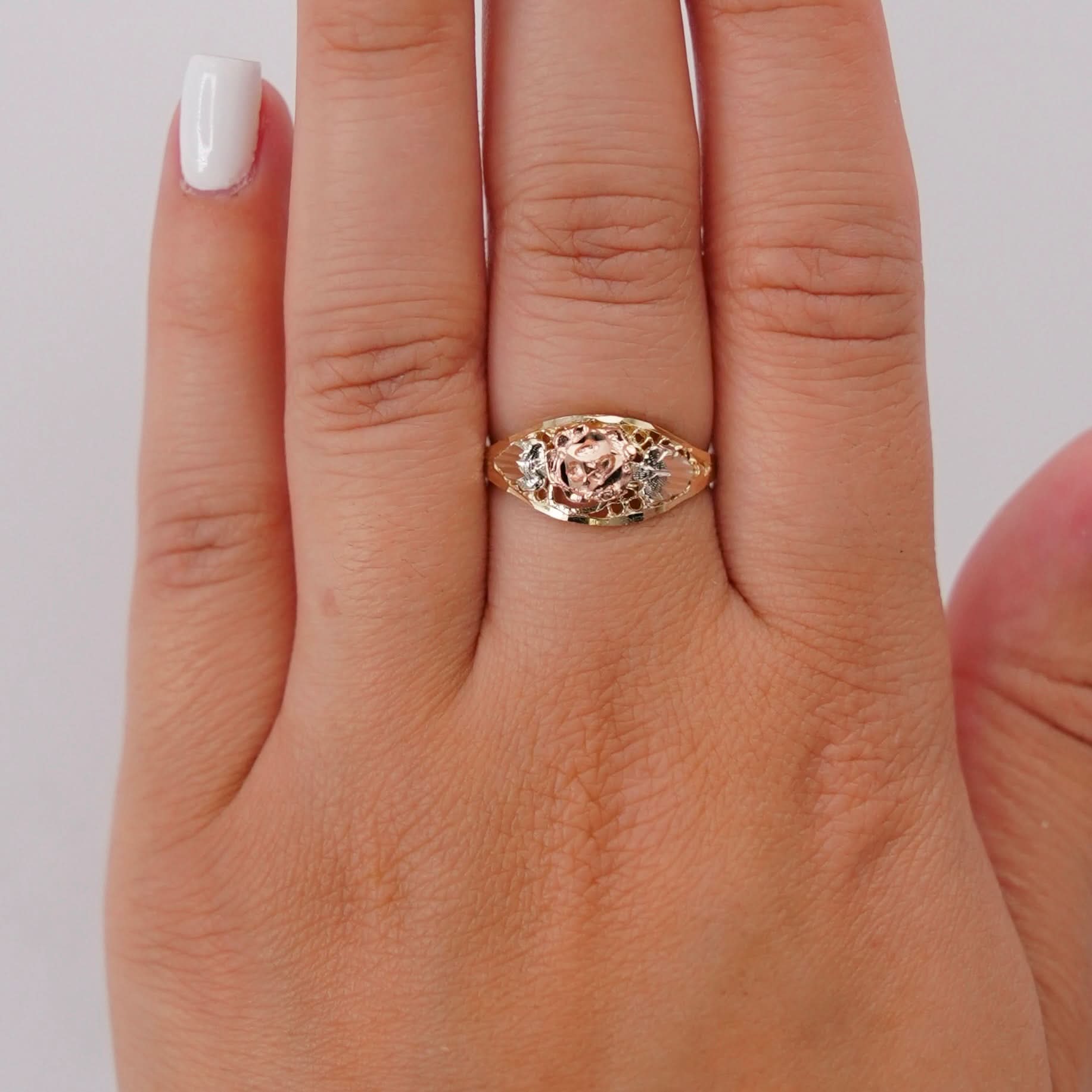 14k Gold Rose Ring