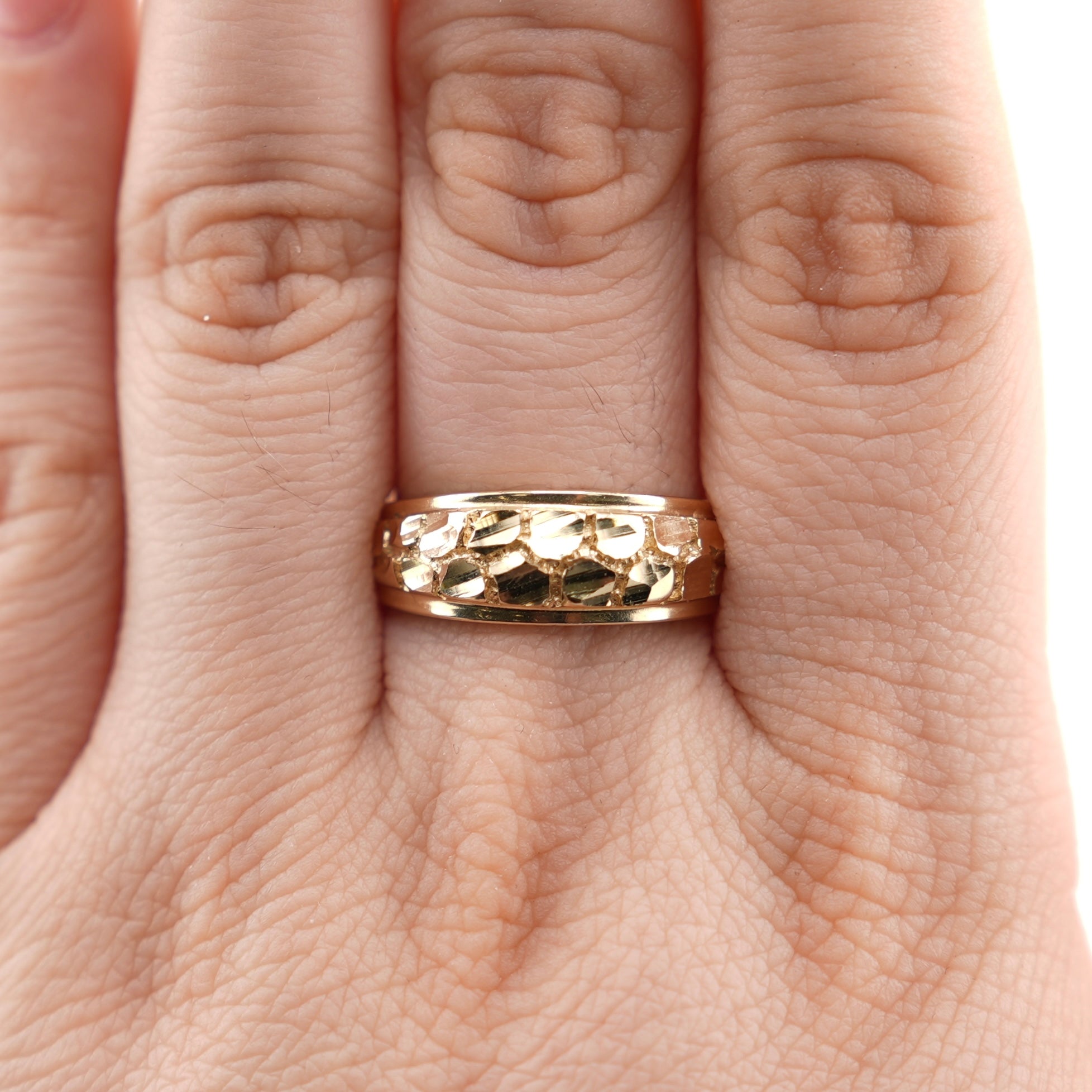14k Gold Nugget Ring