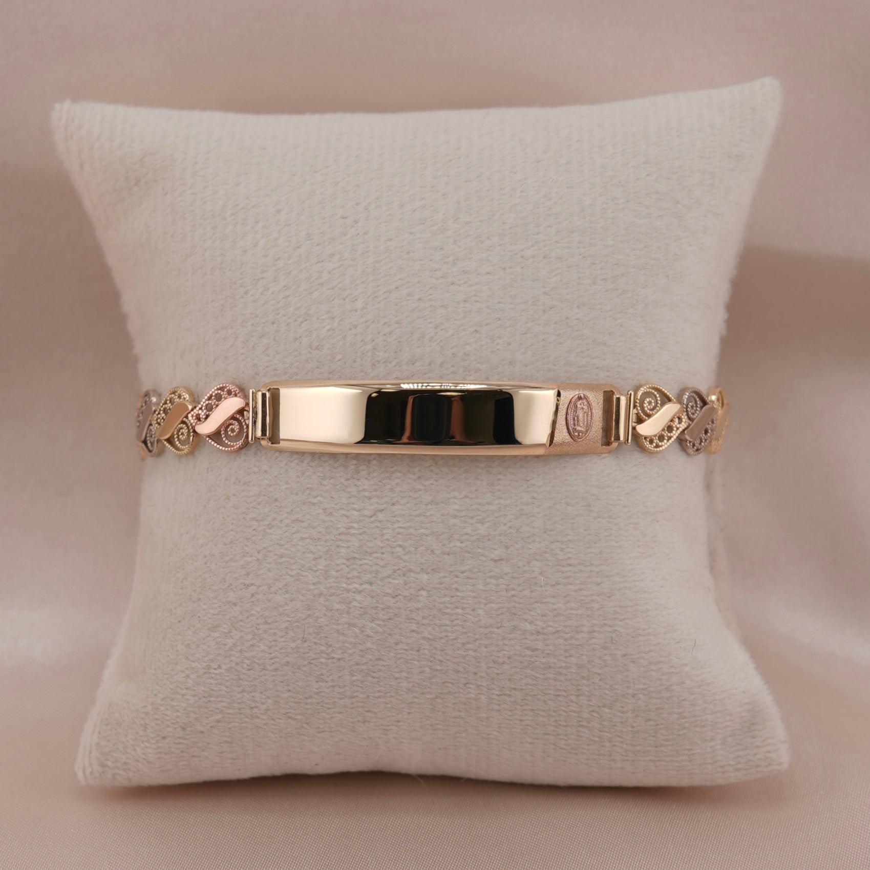 14k Gold Women’s Virgencita ID Bracelet