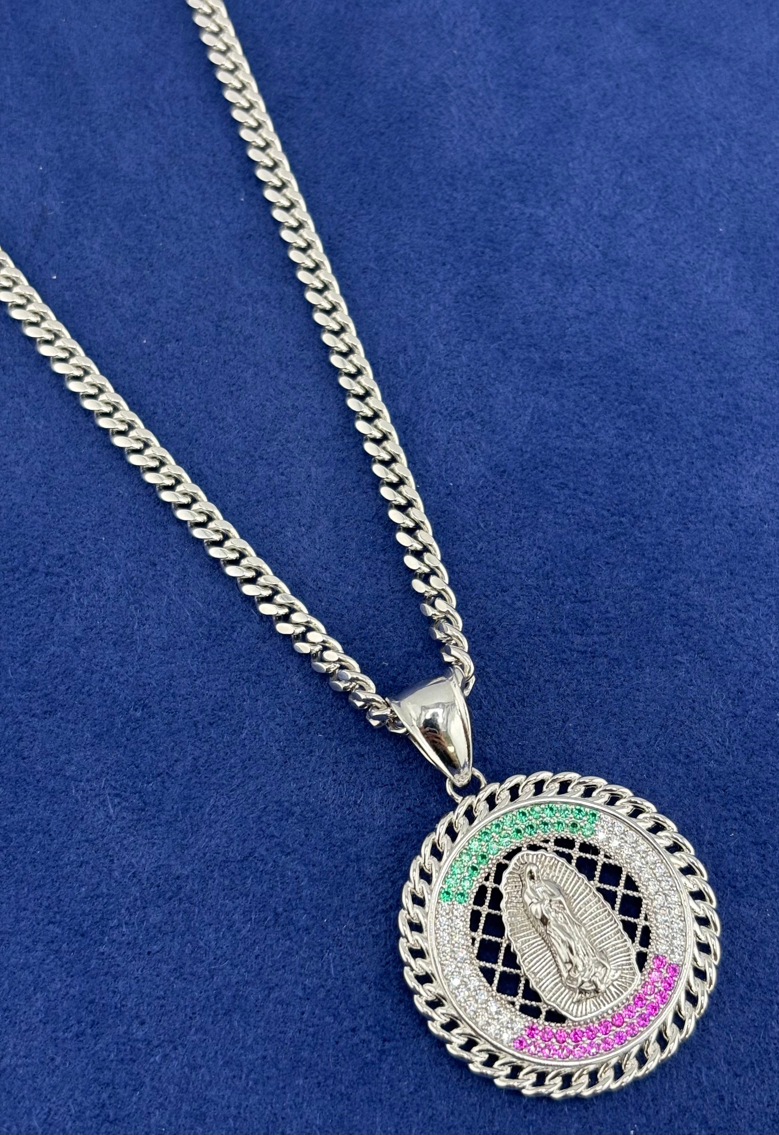 Silver 925 Virgencita Chain Set