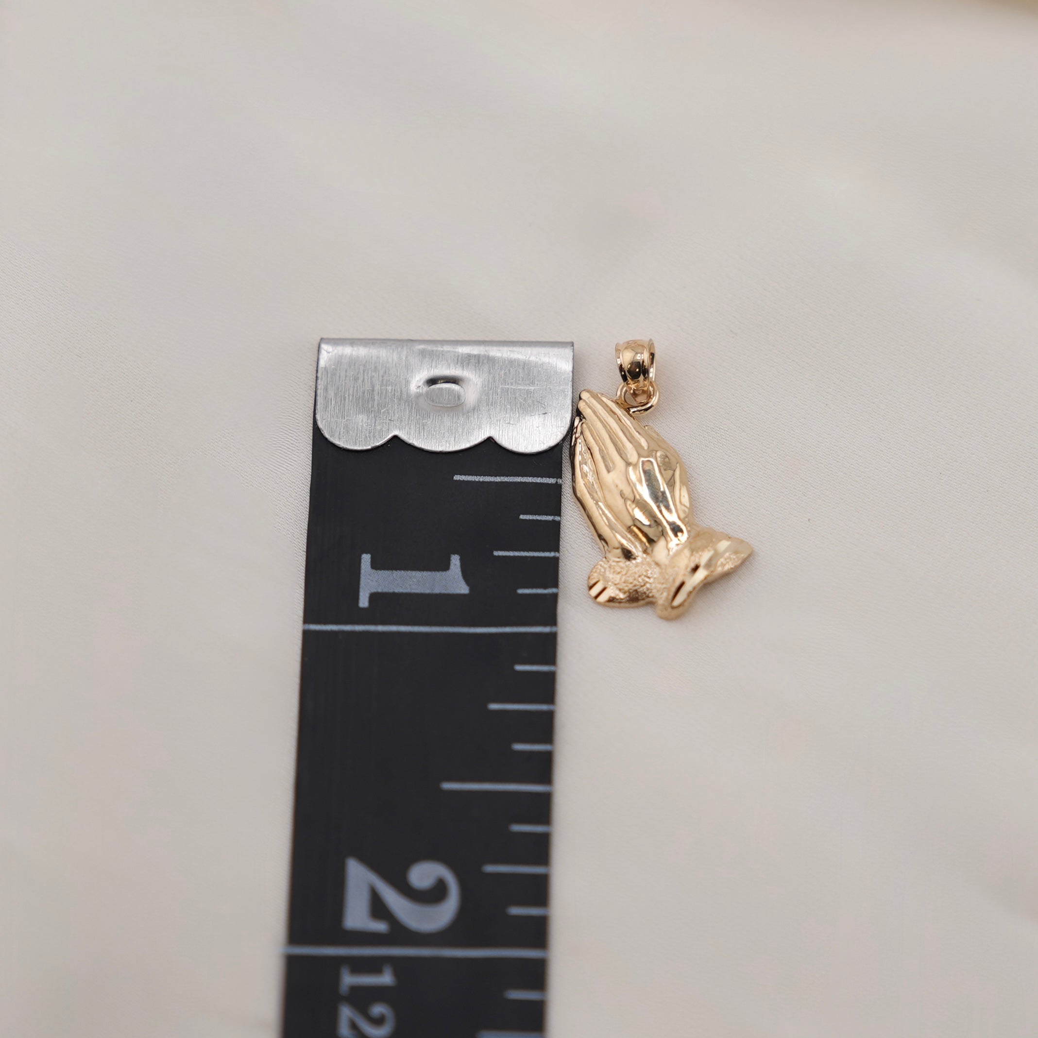 14k Gold Praying Hands Chain Set