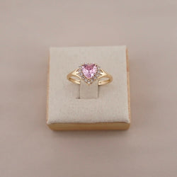14k Gold Women’s Pink Heart Ring