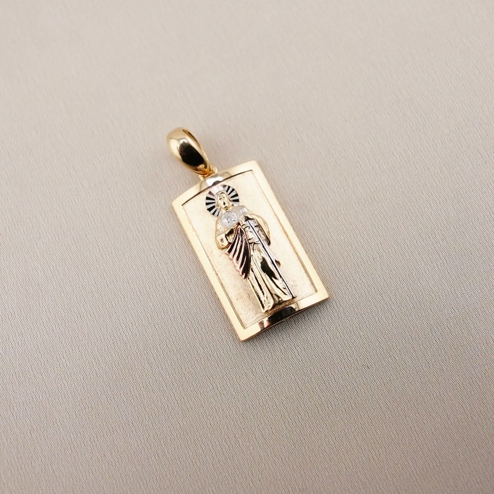 14k Gold San Judas Pendant
