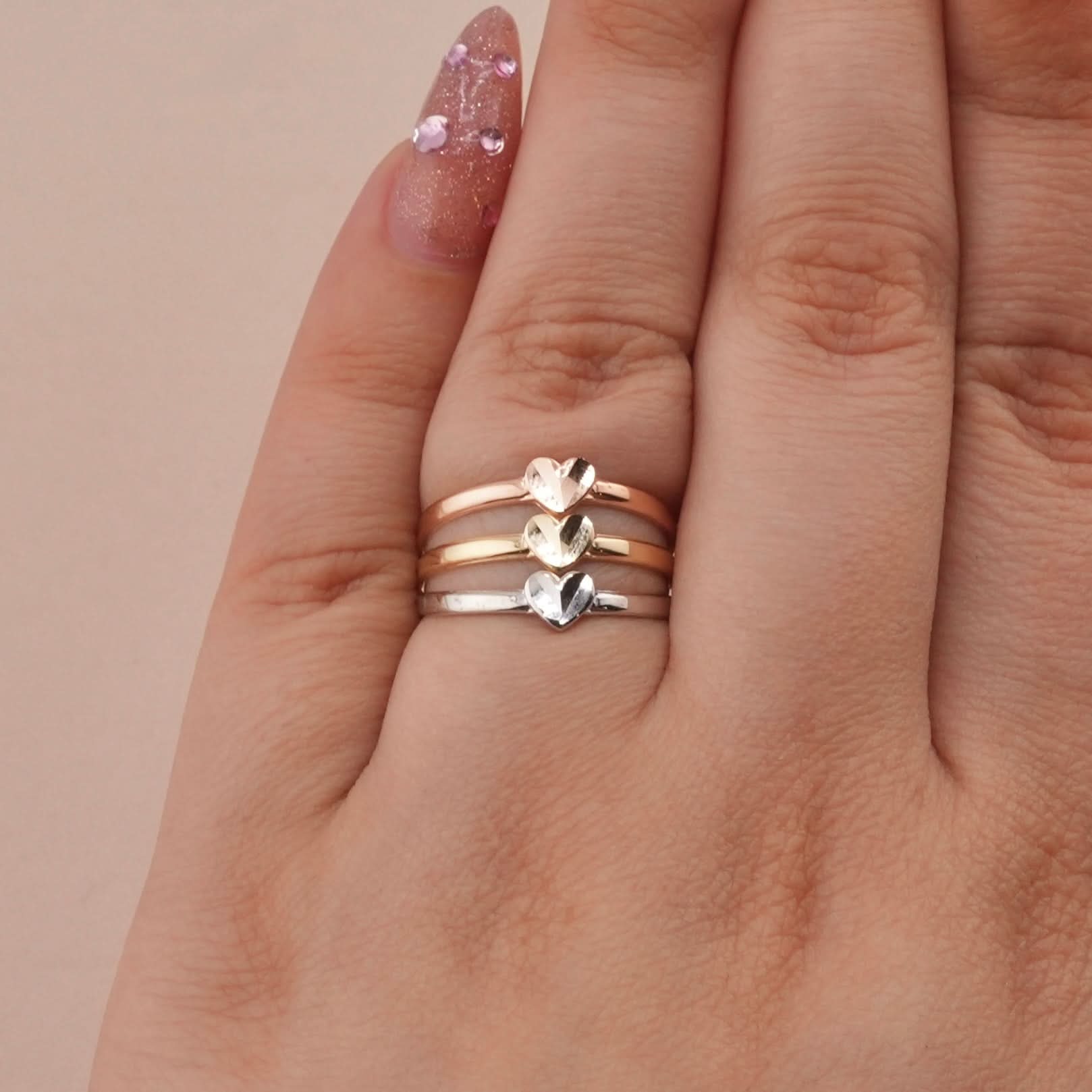 14K Gold Heart Women's Ring