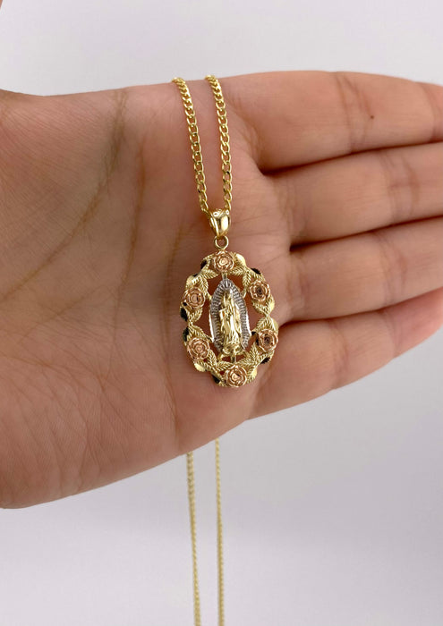 14k Gold Virgencita Chain Set CBP#70