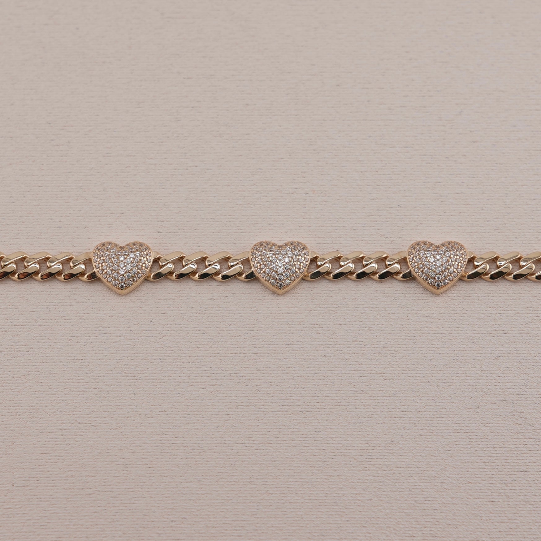 14k Gold Heart Bracelet