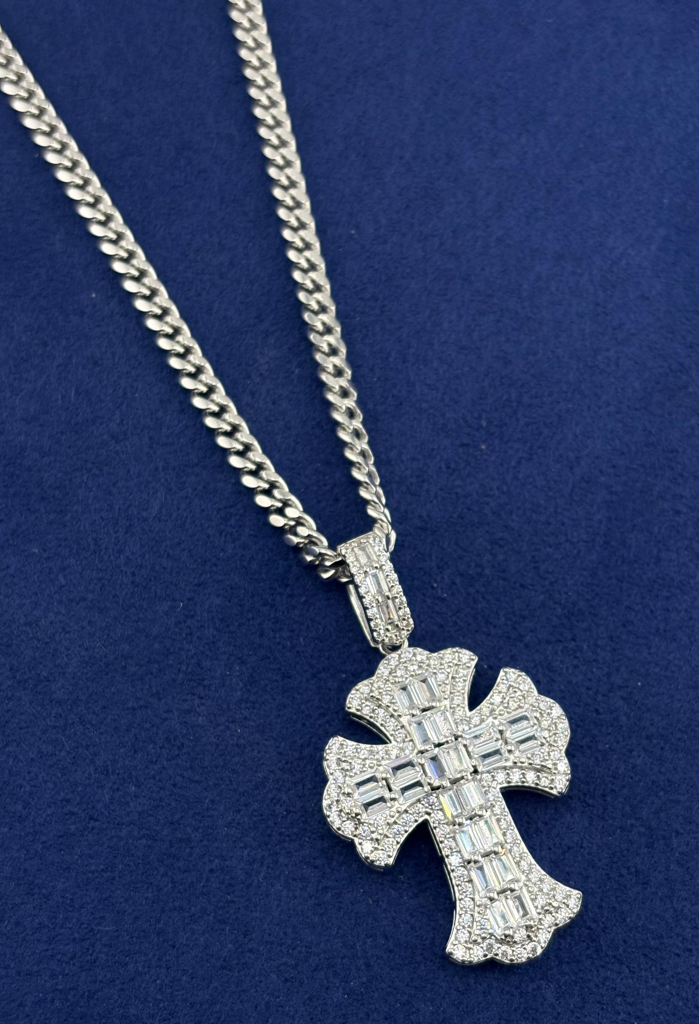 Silver 925 Cross Chain Set