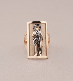 14K Gold San Judas Men's Ring