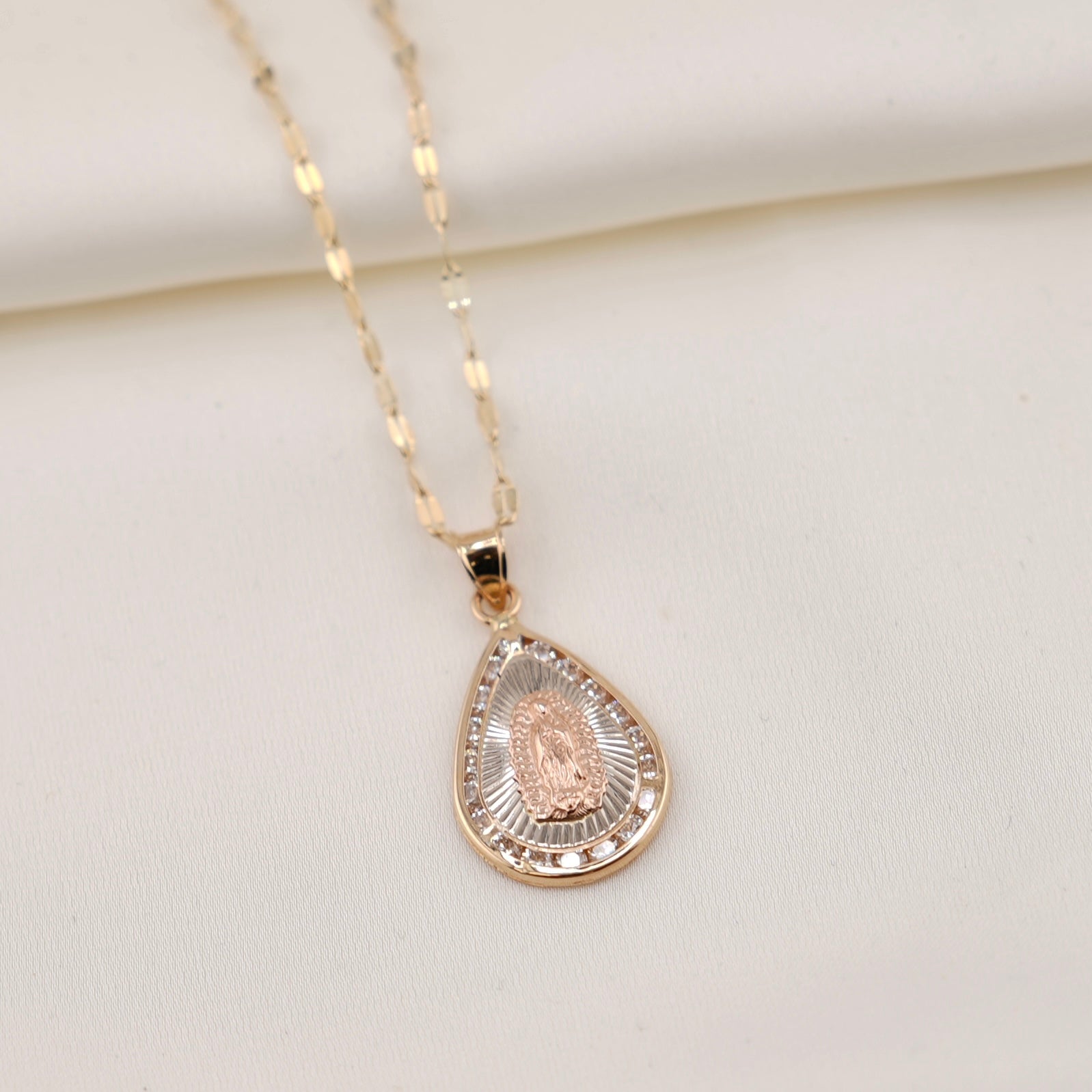 14k Gold Virgencita Chain Set