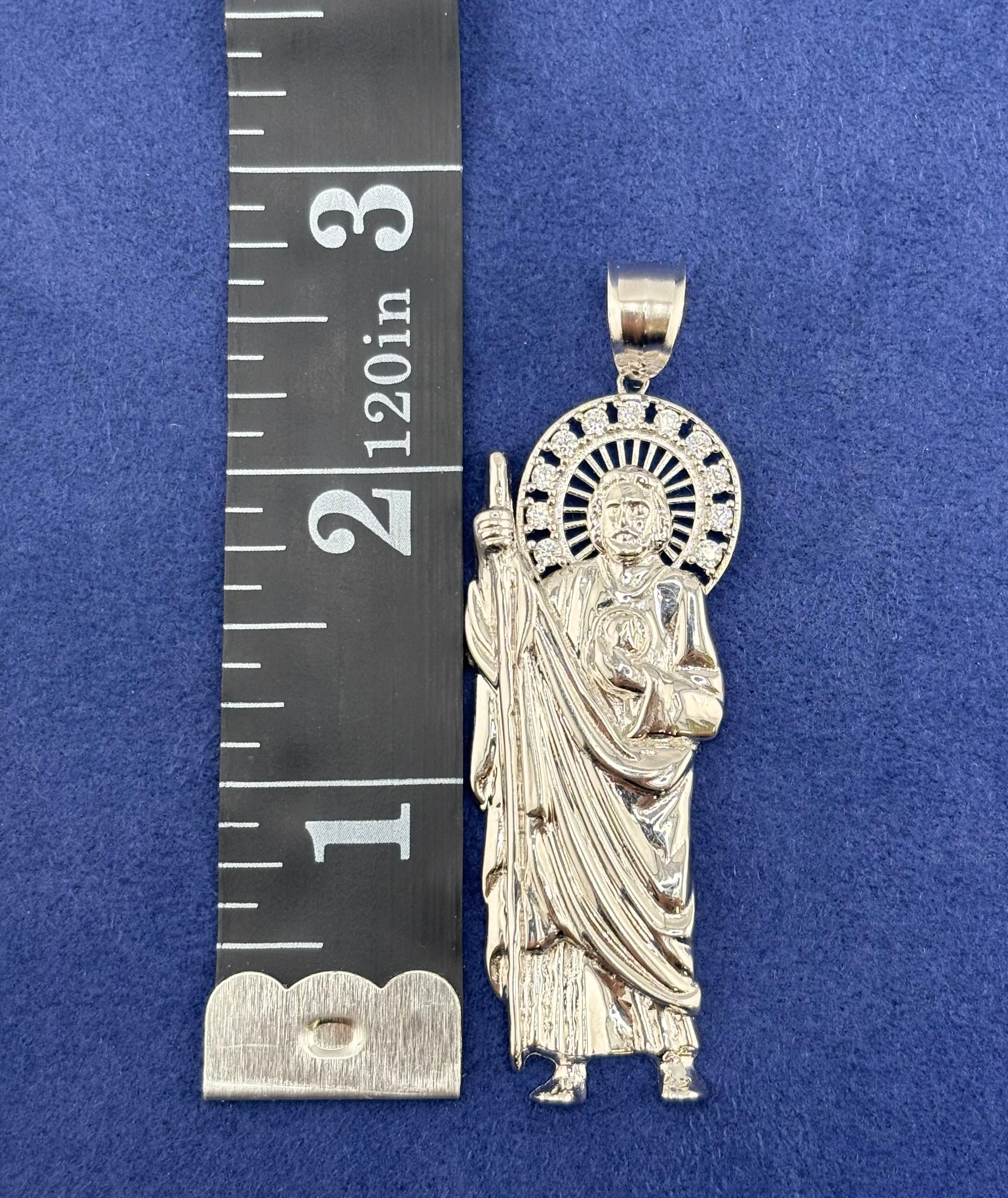 Silver 925 San judas Chain Set