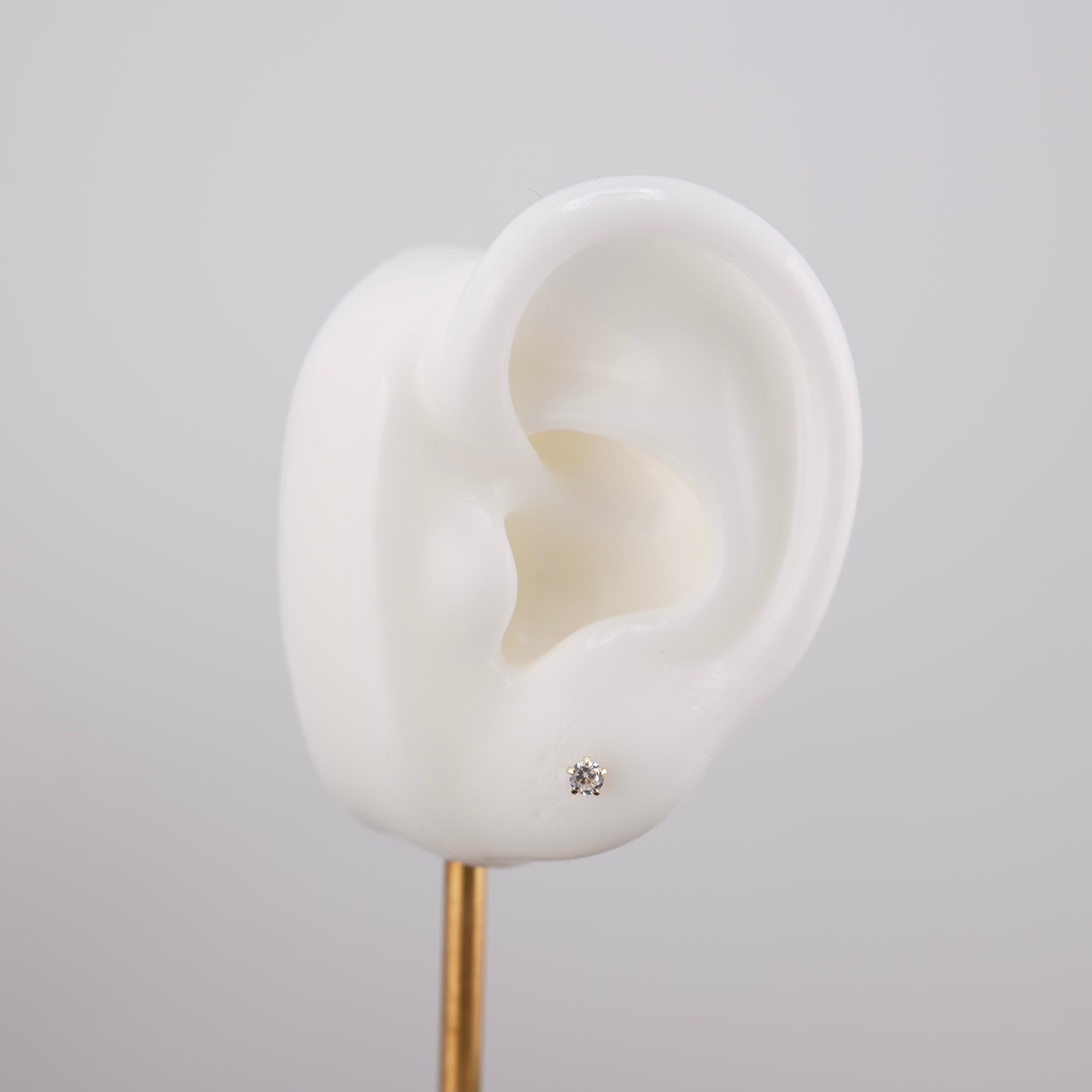 14k Gold 3mm Round Earrings