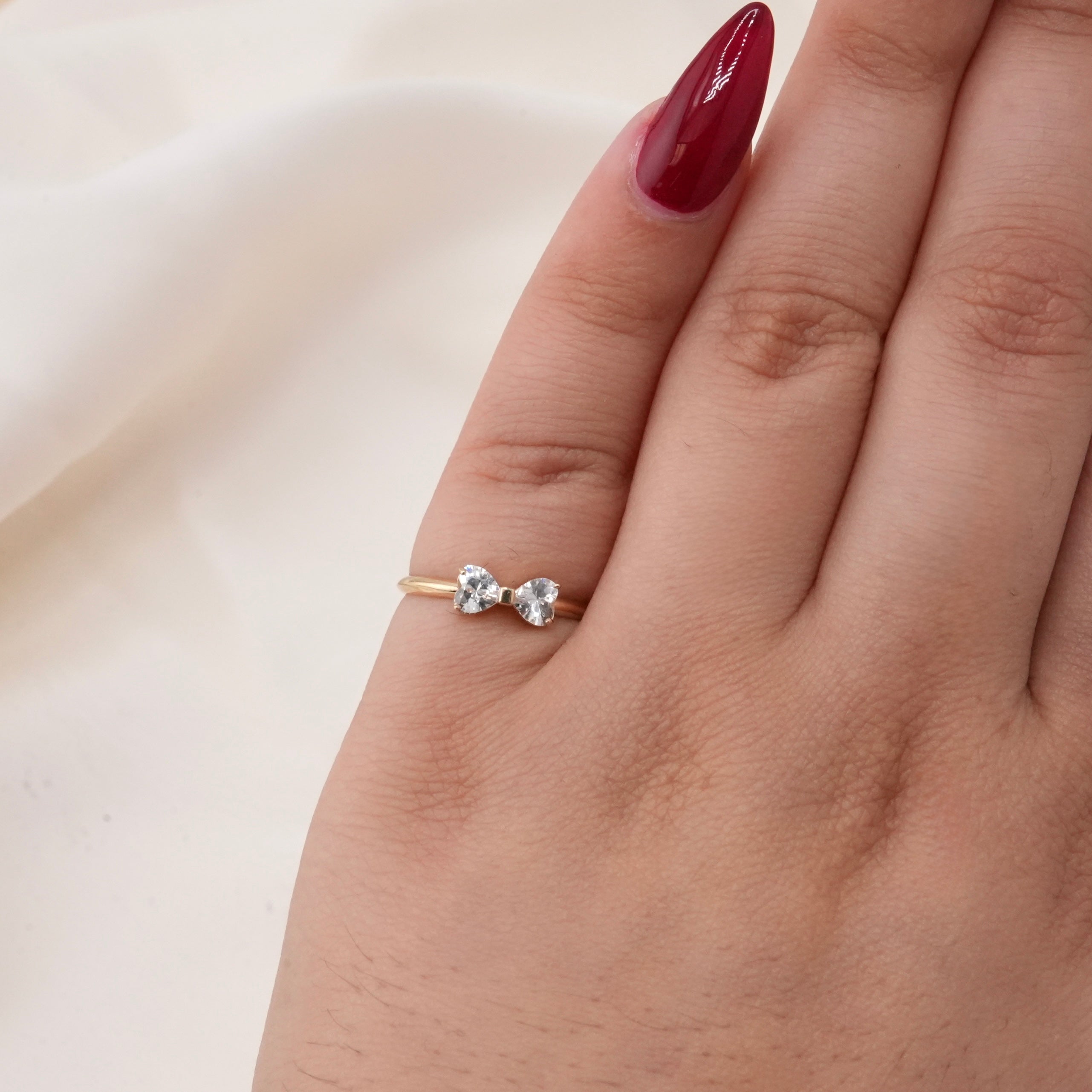 14k Gold Bow Earrings & Ring Set