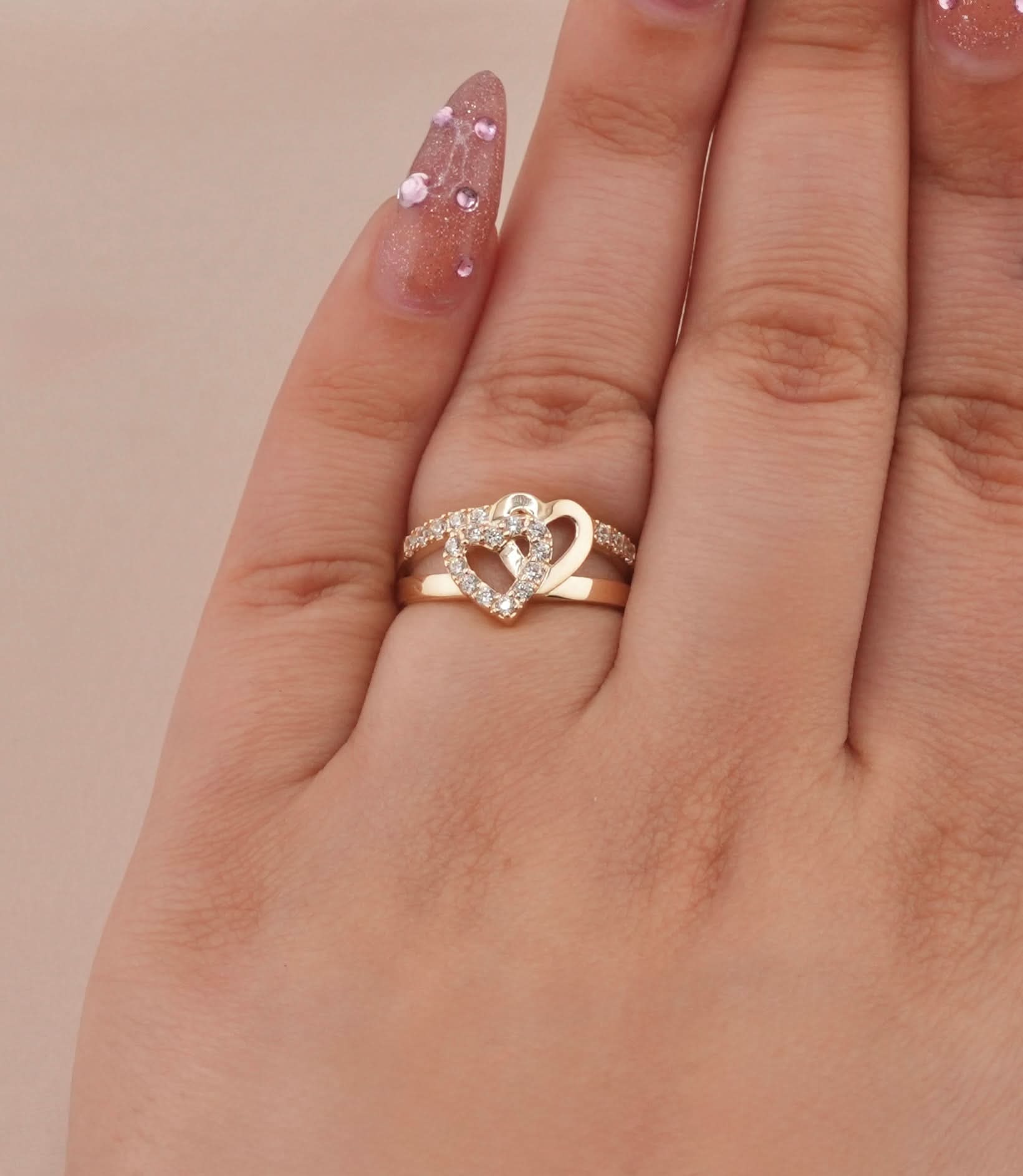 14K Gold Heart Women’s Ring