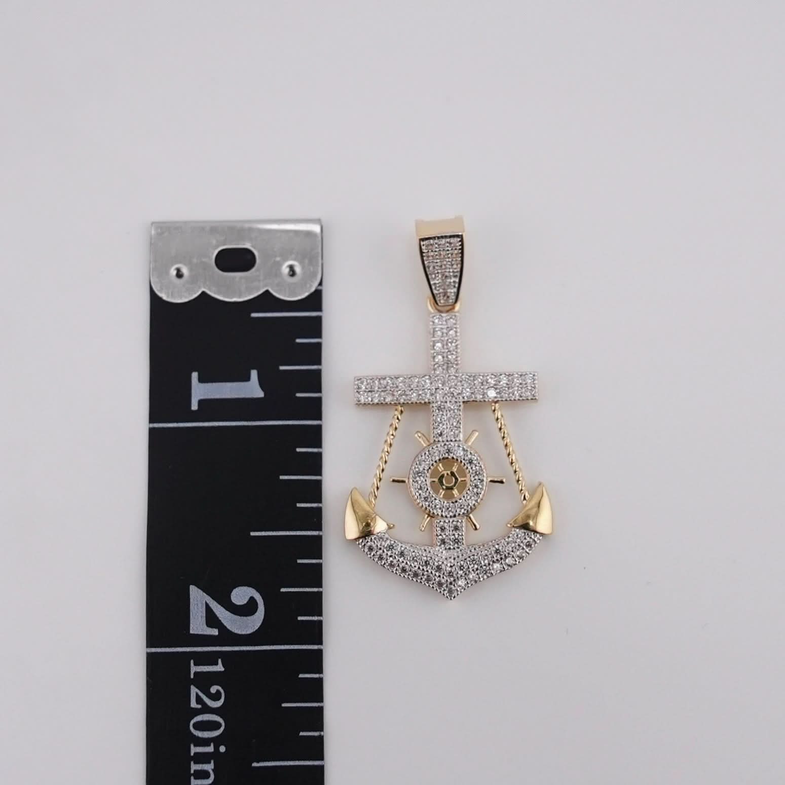 14k Gold Small Anchor Chain Set