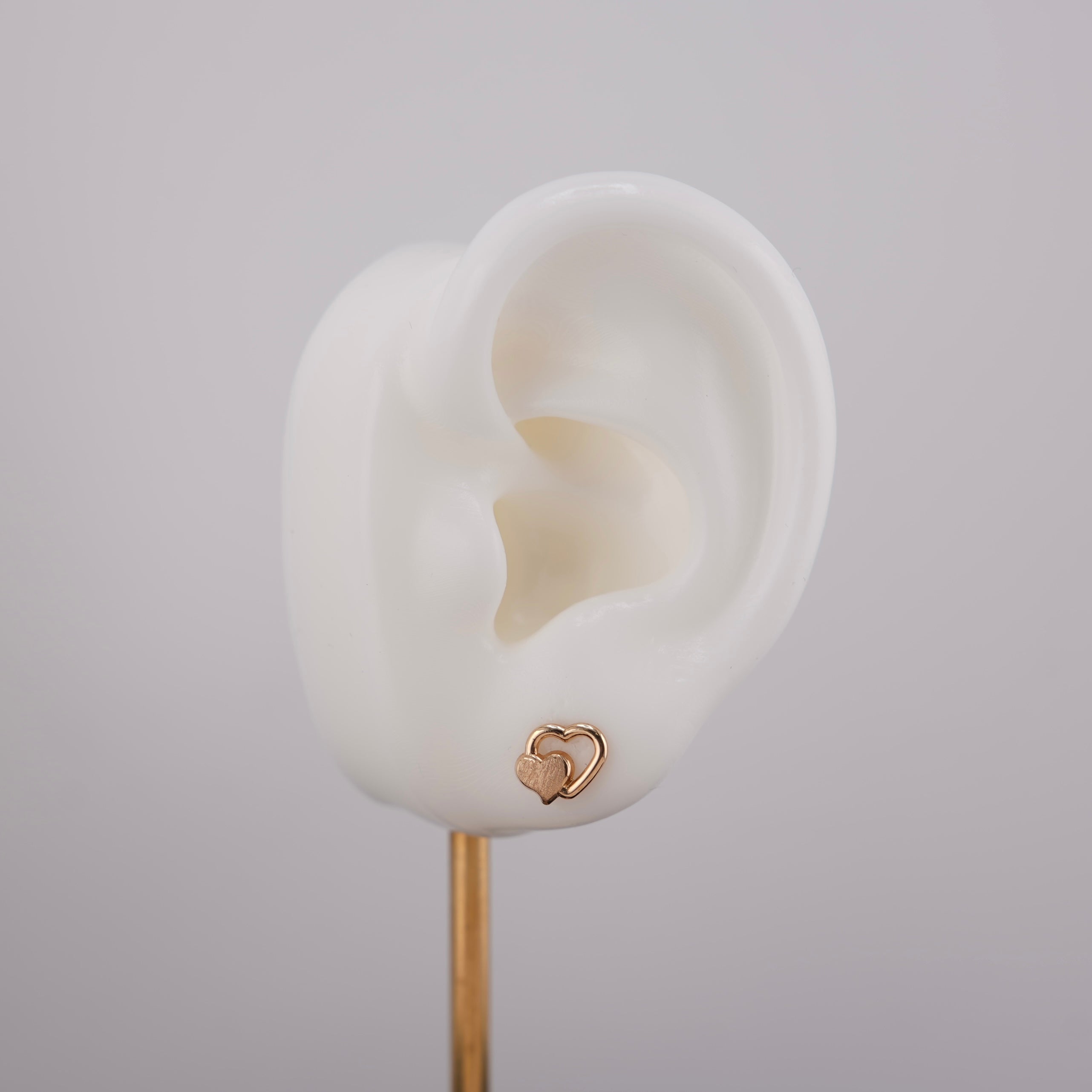 14k Gold Heart Earrings