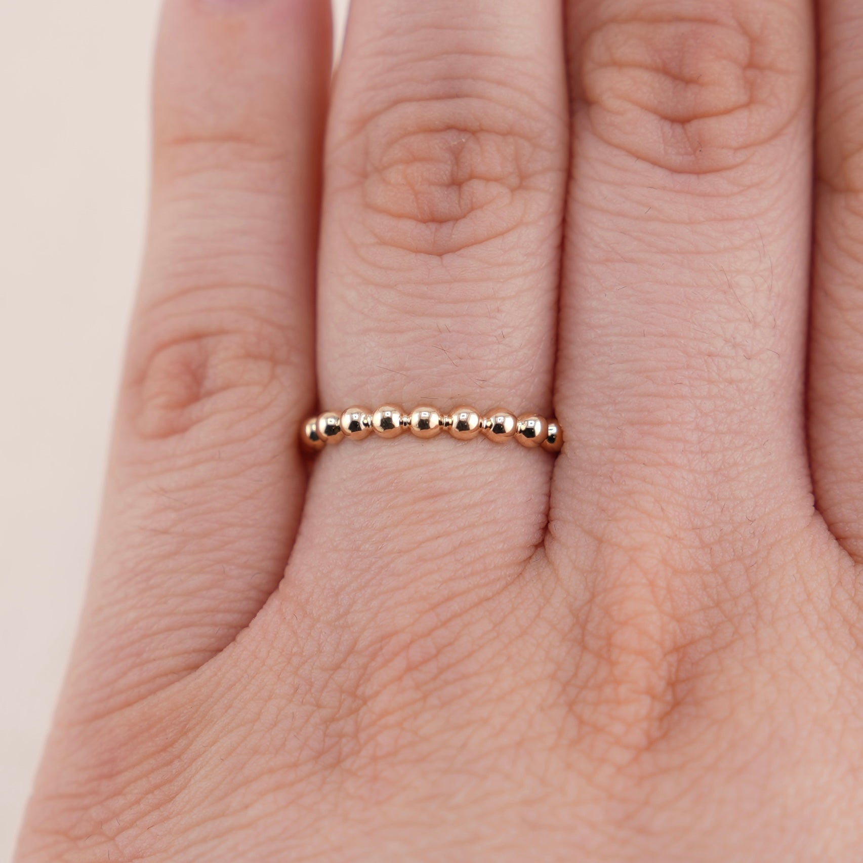 14k Gold Ball Ring