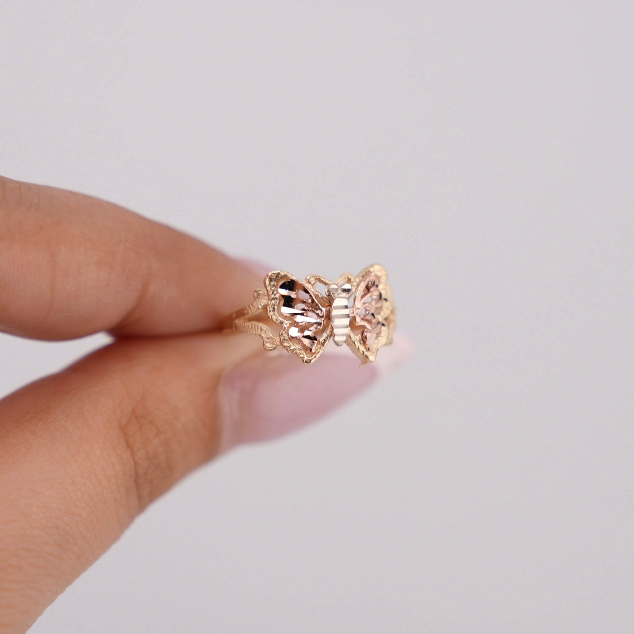 14k Gold Butterfly Ring