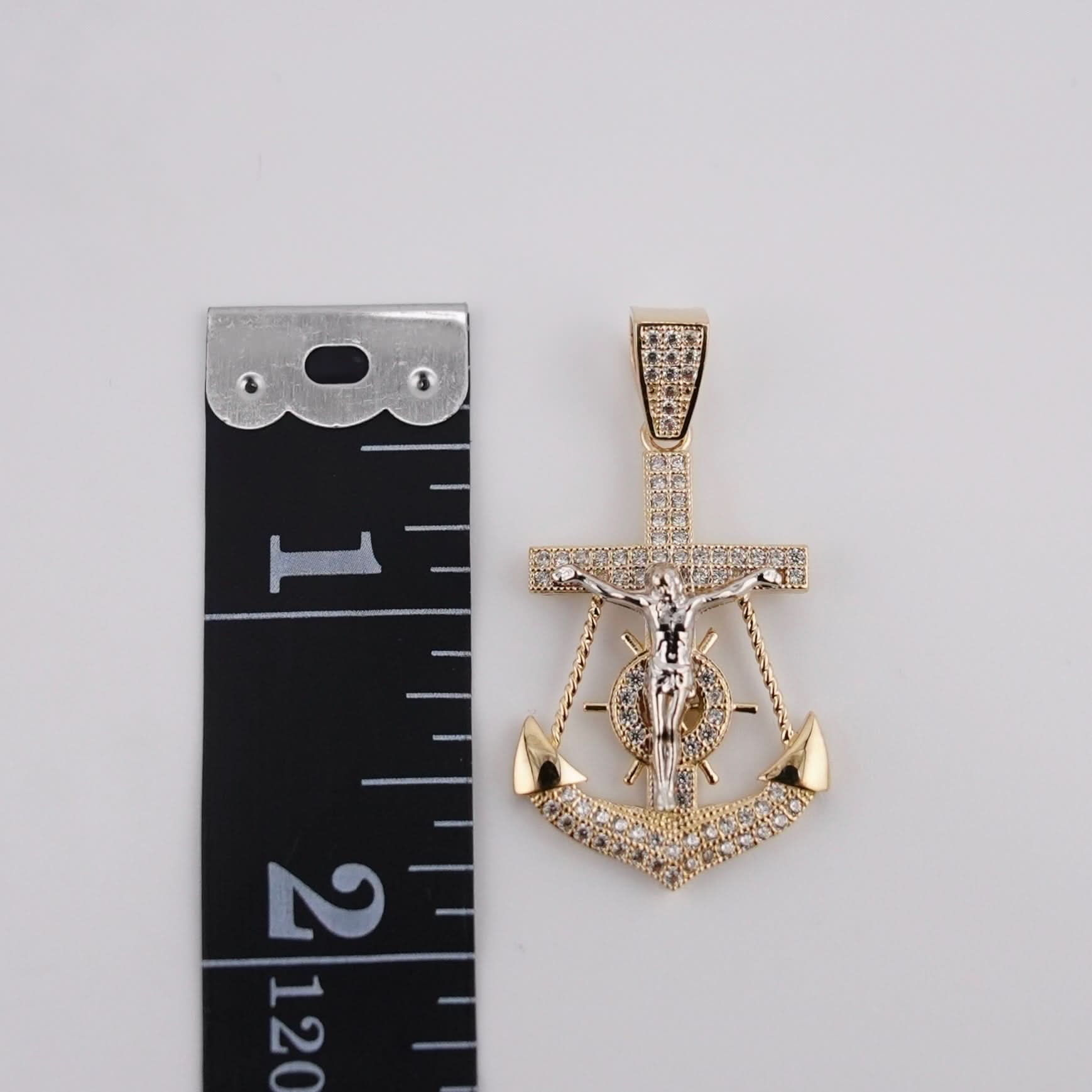 14k Gold Small Anchor Chain Set