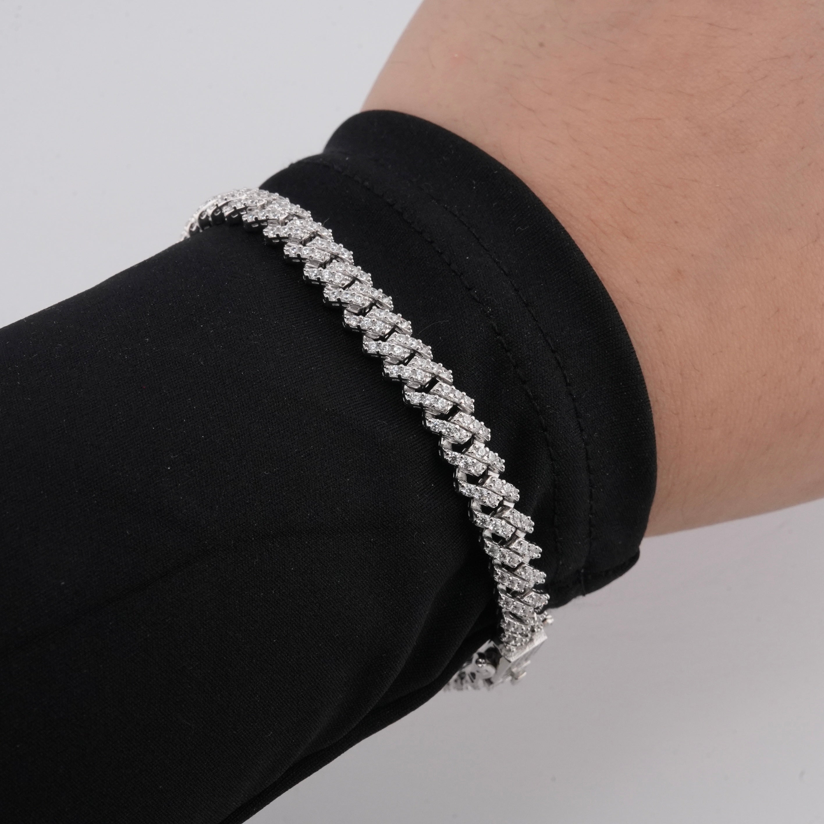 925 Silver Monaco Bracelet 6.5mm . 059