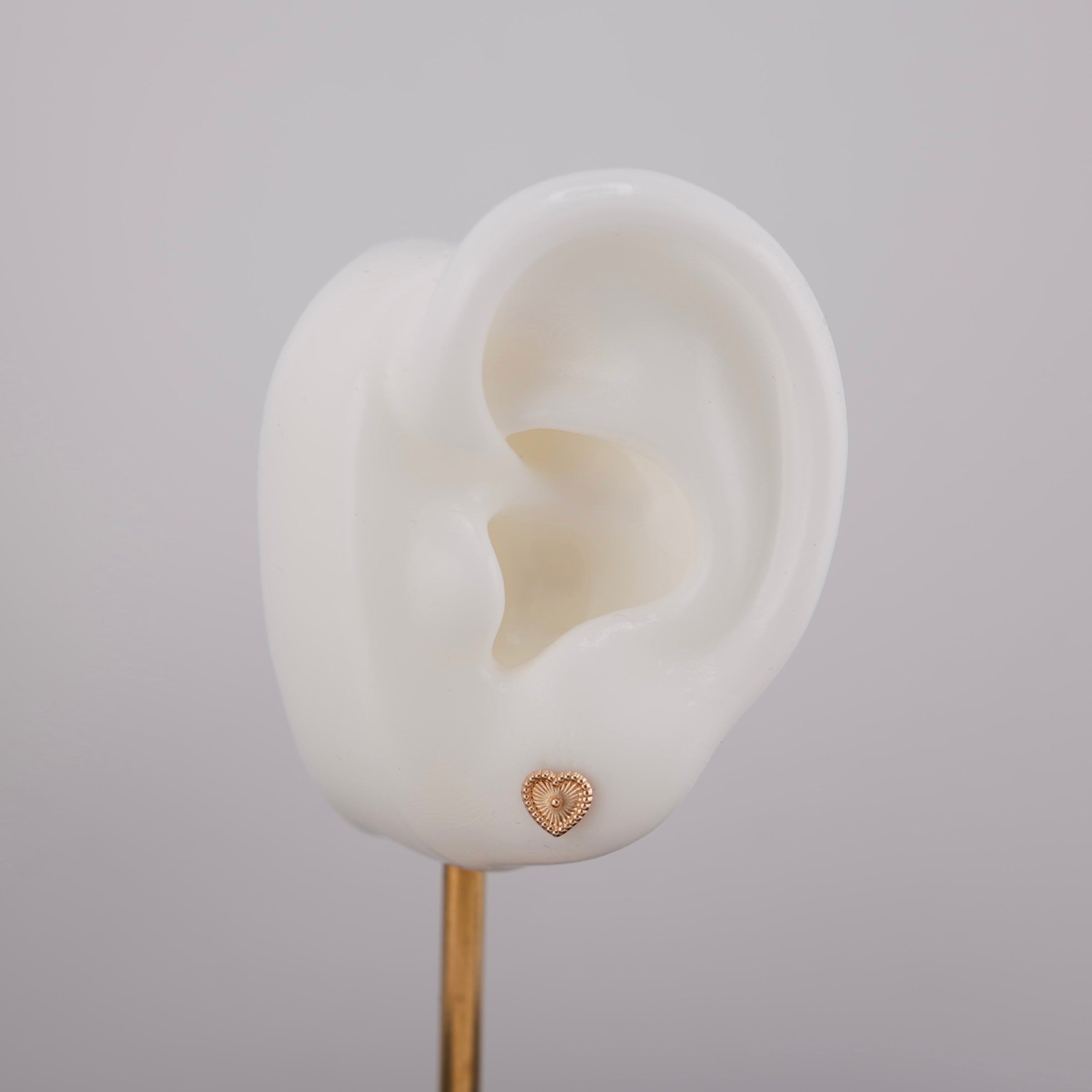 14k Gold Heart Earrings