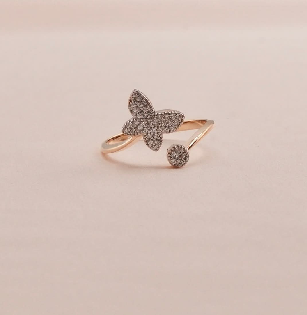 14K Gold Butterfly Women's Ring