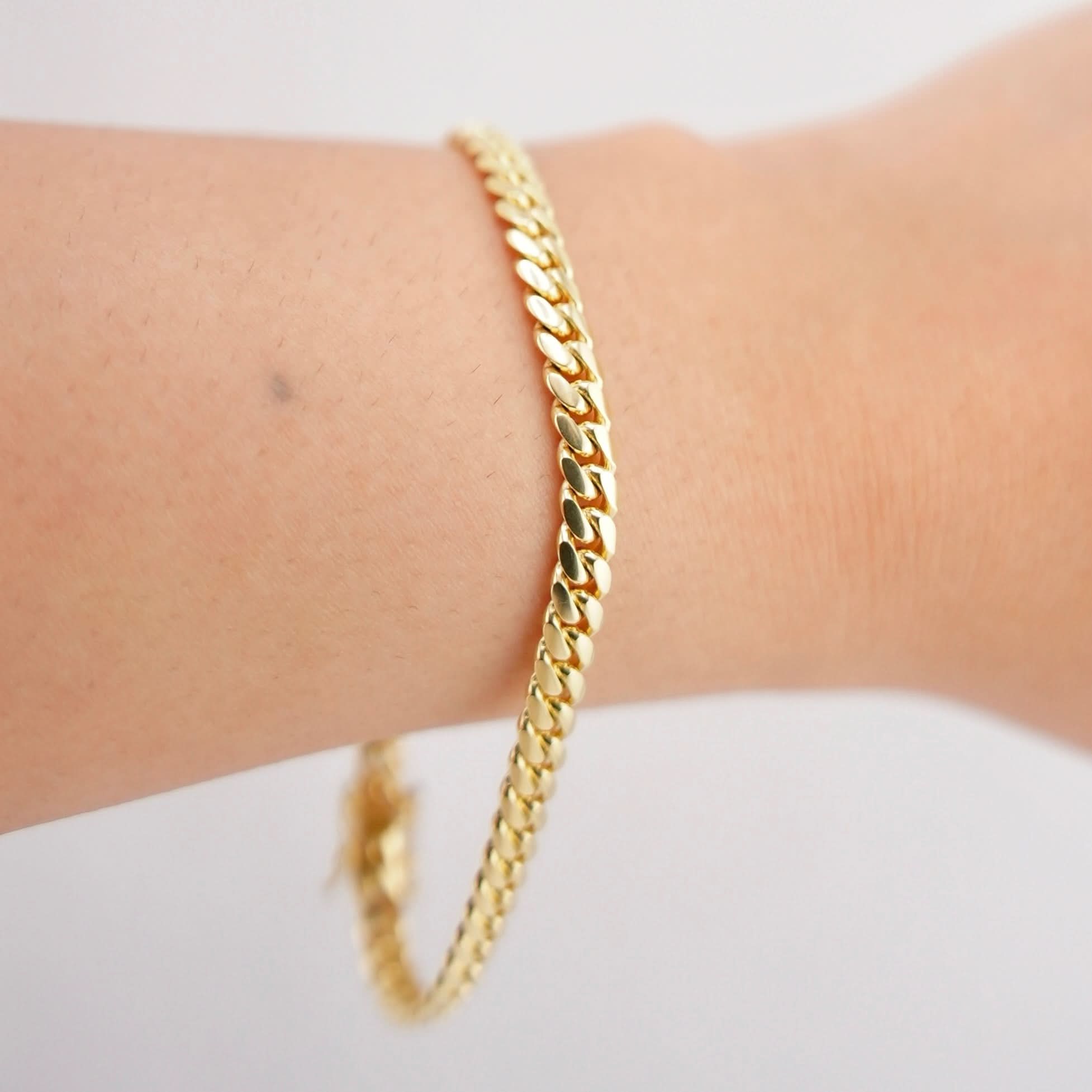 14K Gold Solid Miami Cuban Bracelet 4.9mm