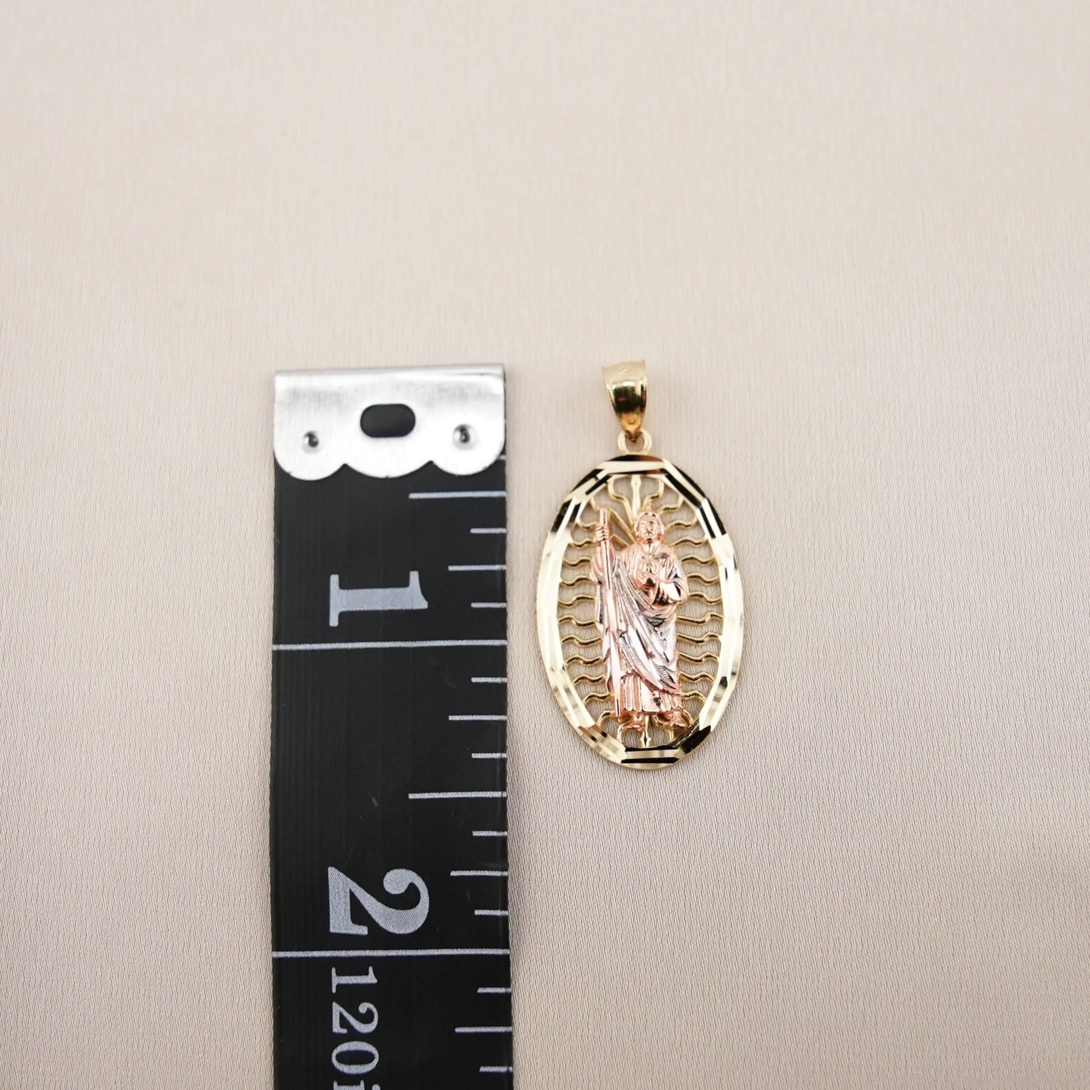 14k Gold San Judas Pendant