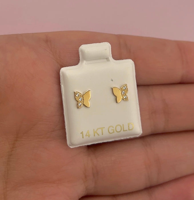 14K Gold Women’s Butterfly Earrings