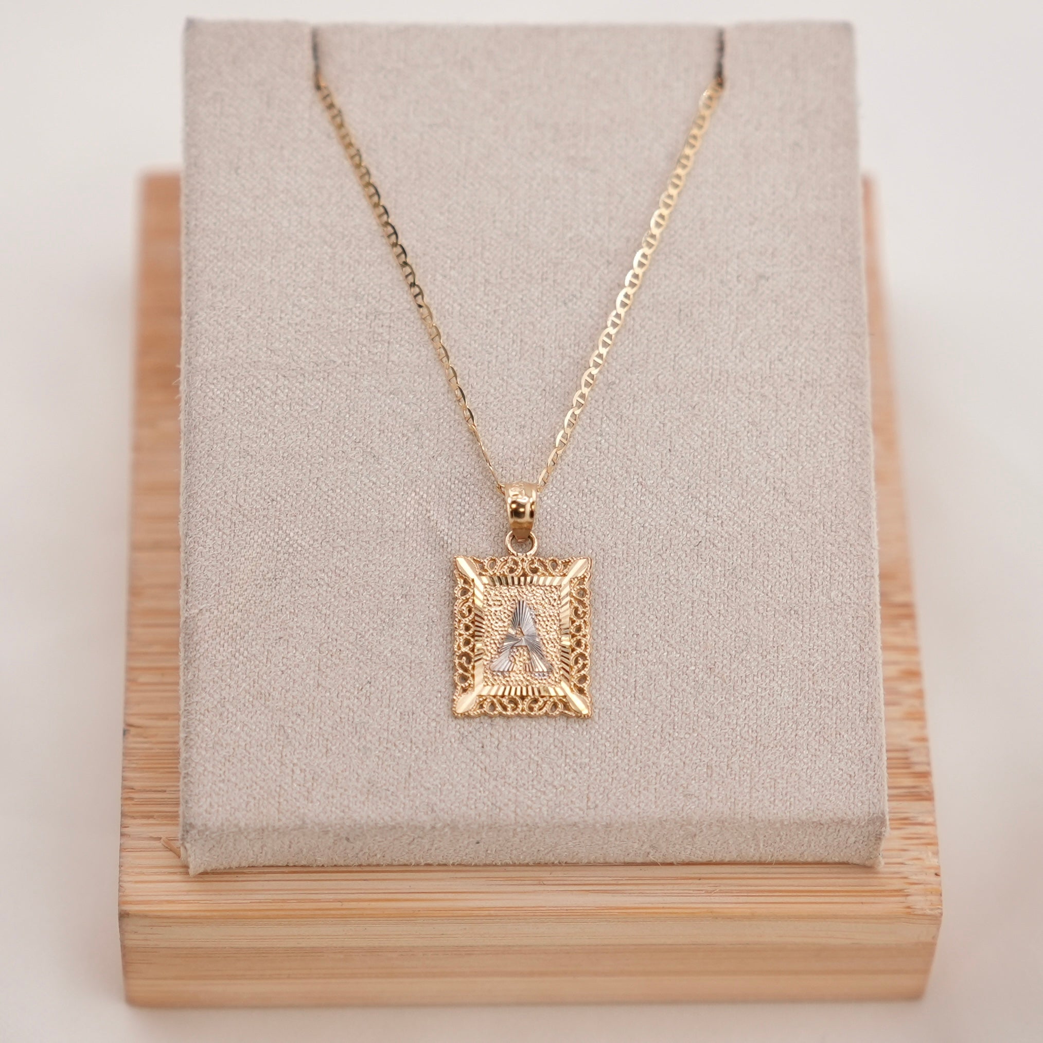 14k Gold Initial Chain Set