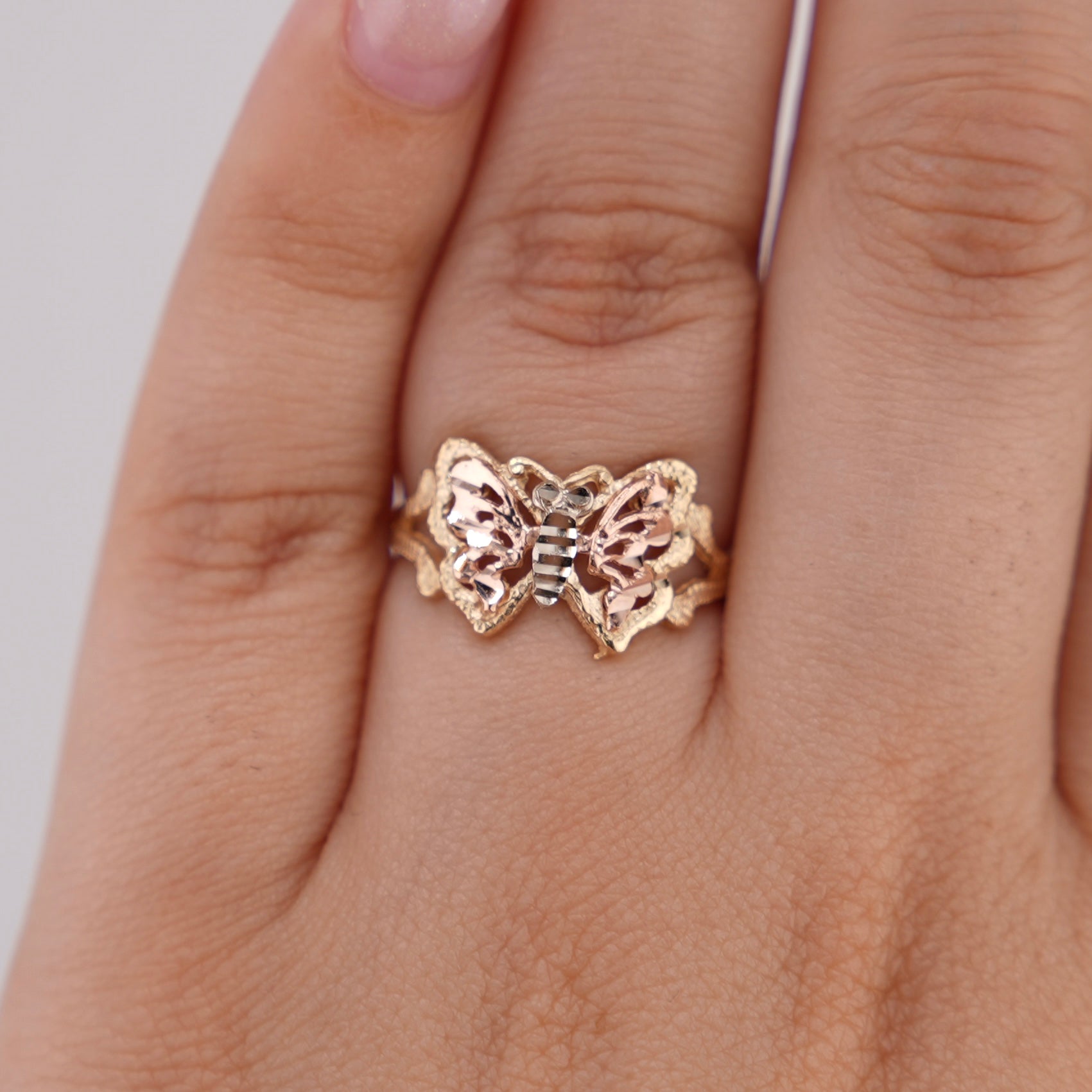 14k Gold Butterfly Ring